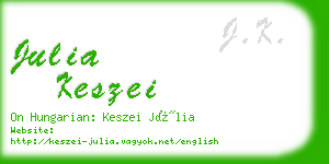 julia keszei business card